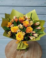 Букет цветов из:  Альстромерии и Розы в Прикумском