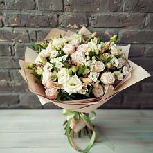 Букет цветов из:  Альстромерии, Розы и Хризантемы #REPLACE_PRED# Прикумском