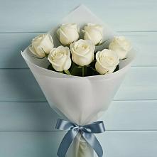 Букет 7 Белых роз Эдлесс Лав #REPLACE_PRED# Прикумском