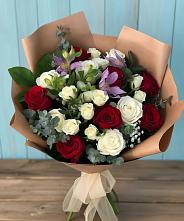 Букет цветов из:  Розы и Альстромерии в Прикумском