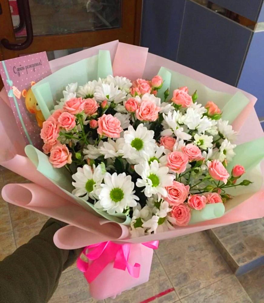 Букет цветов из: Розы и Хризантемы в Прикумском