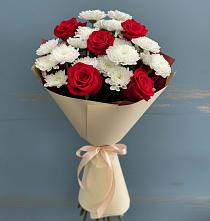 Букет цветов из:  Розы и Хризантемы #REPLACE_PRED# Прикумском