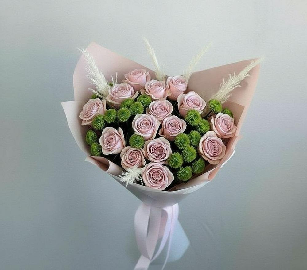 Букет цветов из: Розы и Хризантемы в Прикумском