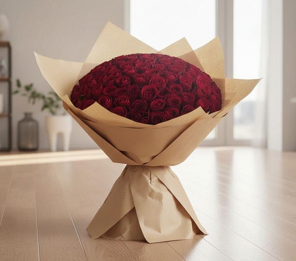 Букет 101 Красная роза в Прикумском