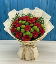 Букет цветов из:  Розы и Хризантемы в Прикумском