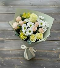 Букет цветов из:  Альстромерии, Розы и Хризантемы в Прикумском