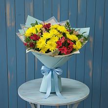 Букет цветов из:  Альстромерии и Хризантемы в Прикумском