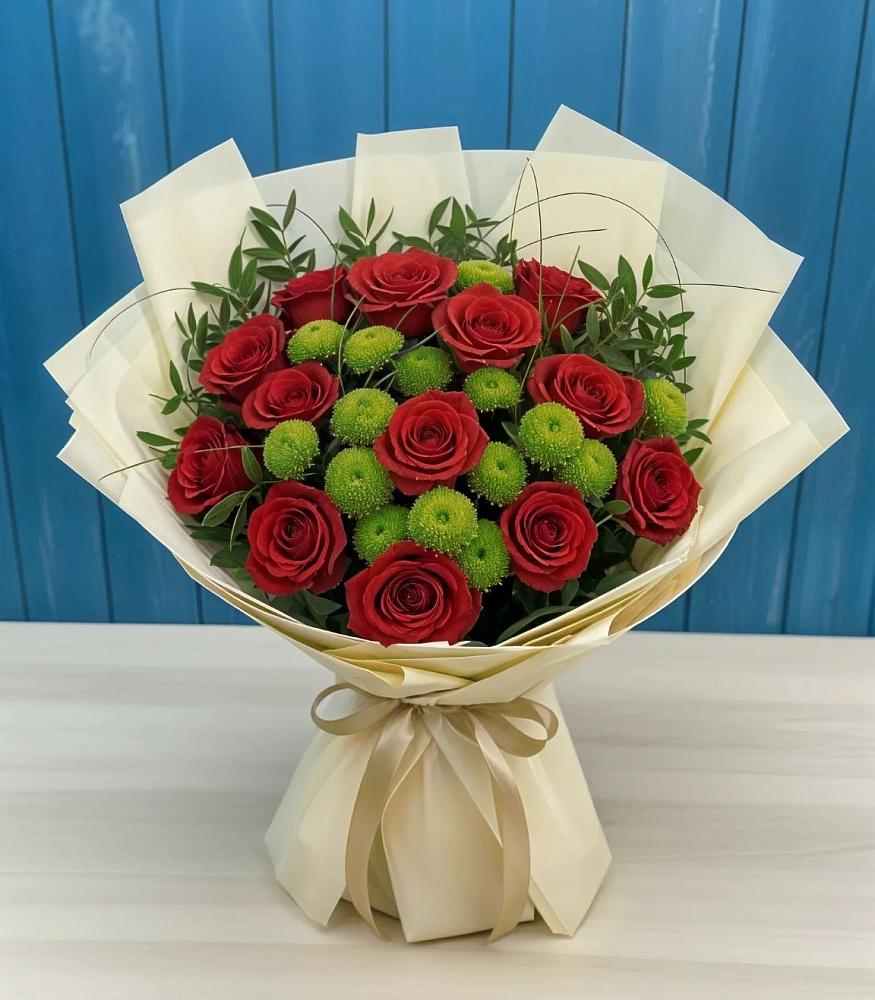 Букет цветов из: Розы и Хризантемы в Прикумском