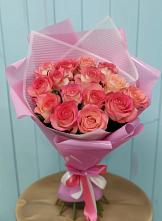 Букет 15 Розовых роз Равель #REPLACE_PRED# Прикумском